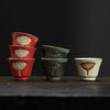 Retro Kiln Baking Master Ceramic Tea Set Couple's Cups